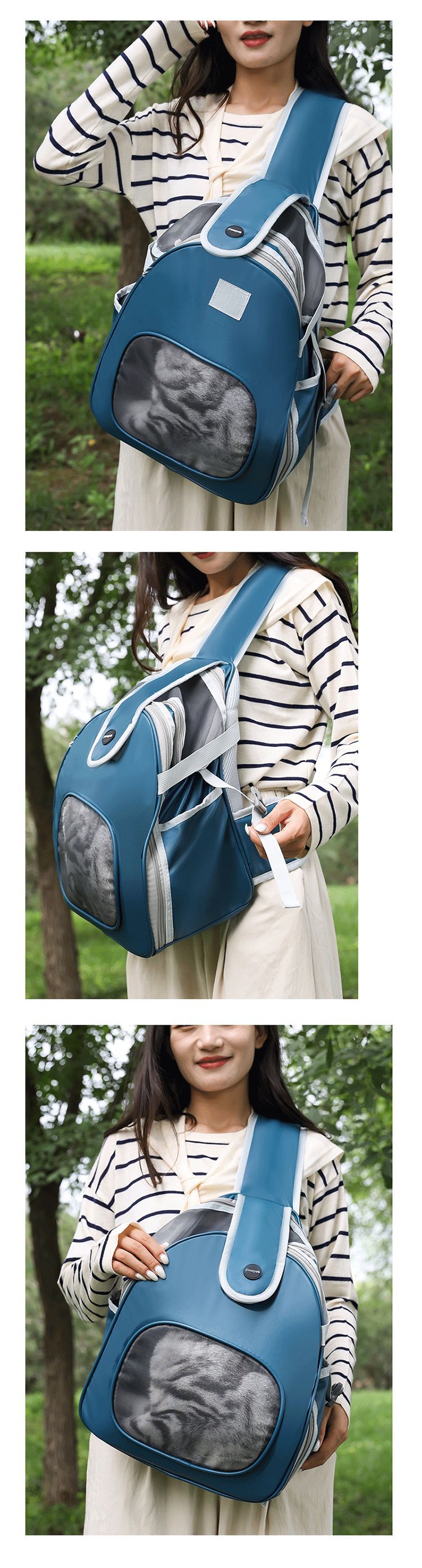 猫咪外出单肩便携胸背带宠物背包狗包背狗神器猫咪携带胸前包猫包详情19