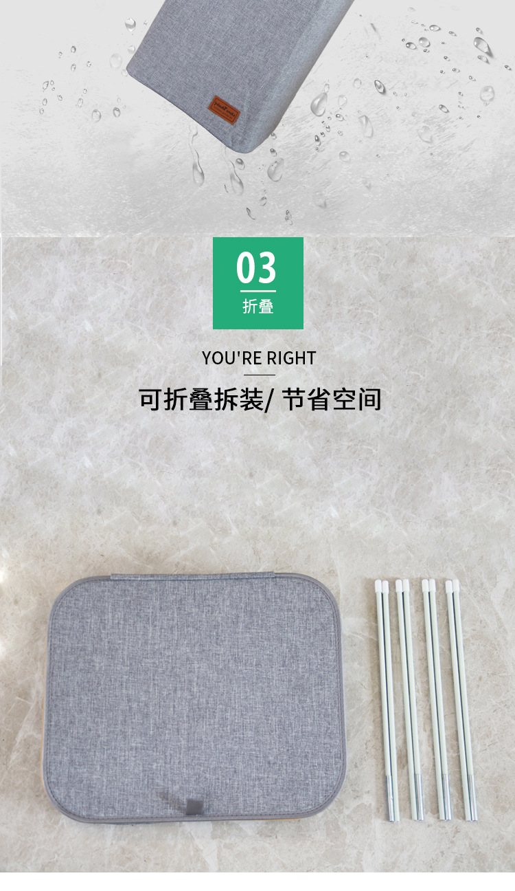 杂物竹子床边衣物收纳筐卧室可折叠收纳桶大容量防水毛竹脏衣篓详情6