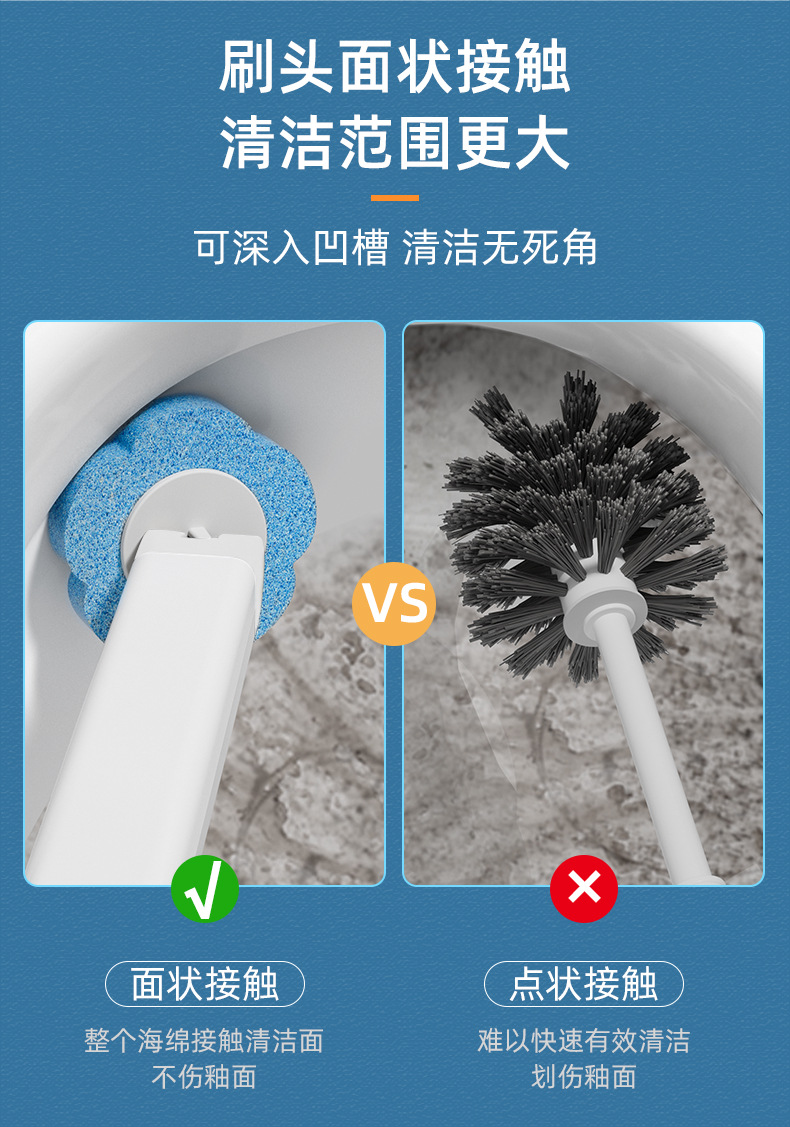 家居一次性马桶刷卫生间厕所可抛式一次性刷子清洁马桶刷详情5