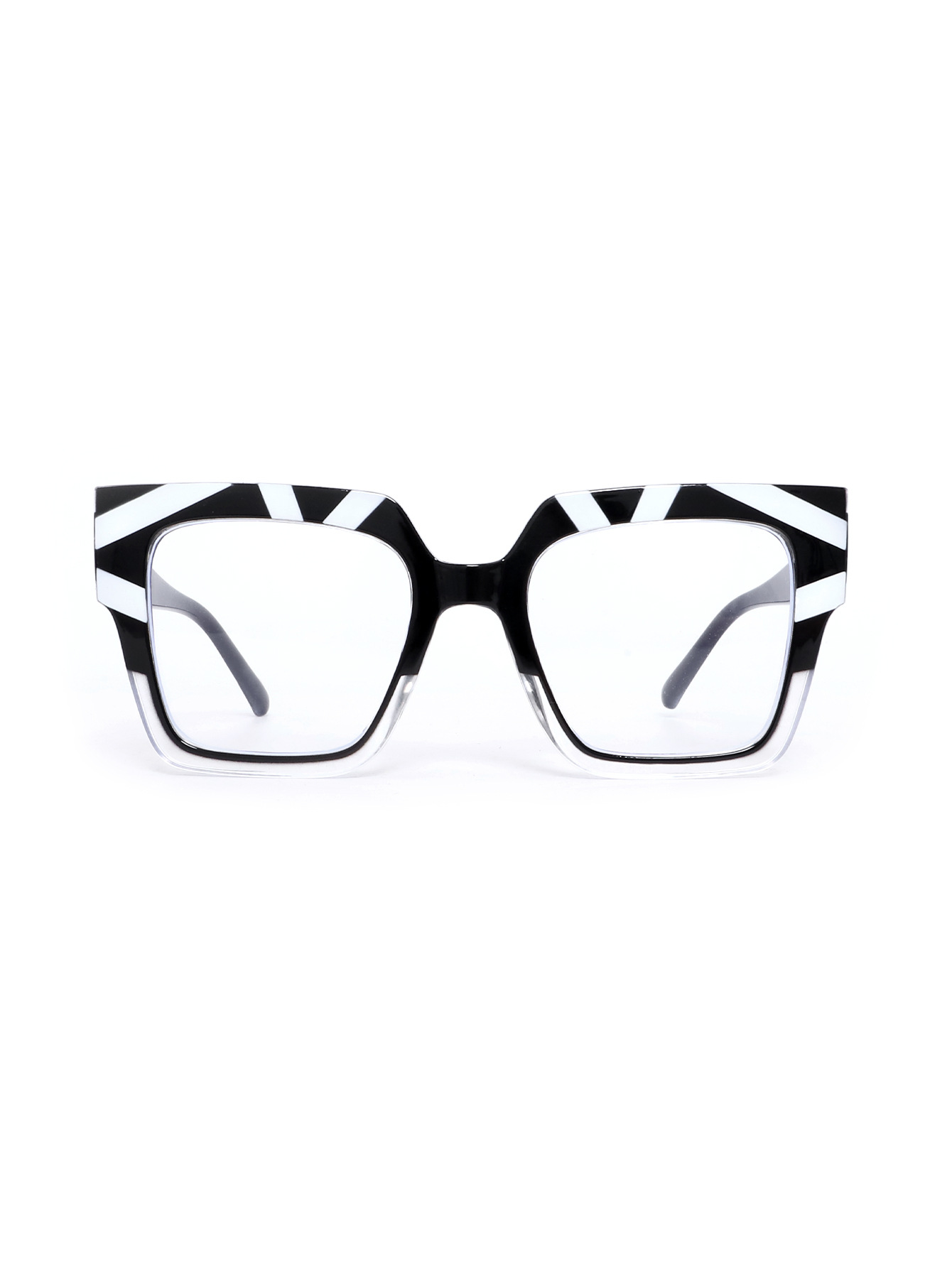 European and American trendy eyeglass frame for women, 2024 new style fashionable anti-blue light eyeglass frame, multi-color square large frame flat light glasses pic 6