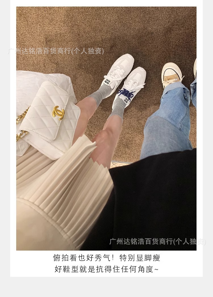 牛皮现货阿谬miu家联名款阿甘鞋真皮复古跑步运动休闲德训鞋女鞋详情21