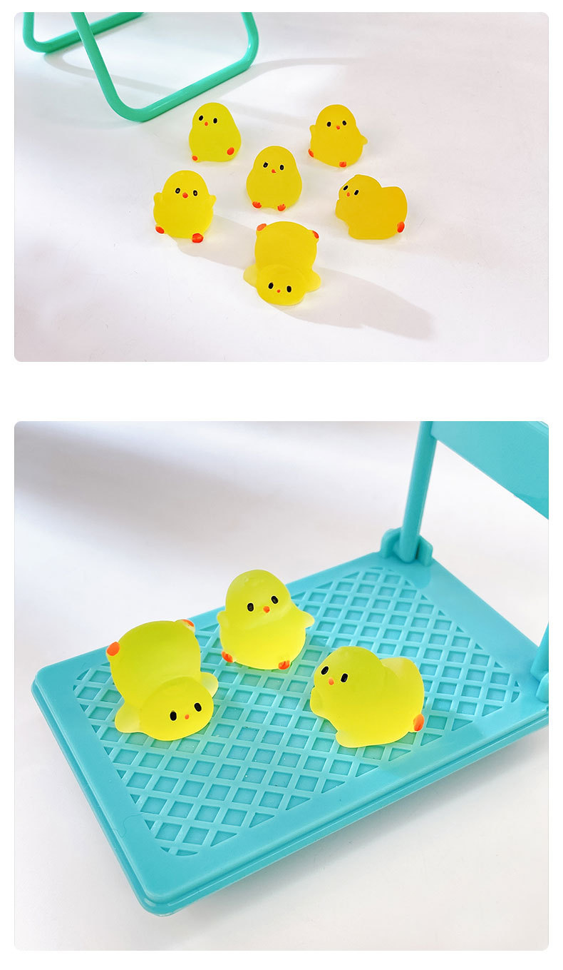 Cartoon mini luminous yellow chickens, cute little animals, luminous resin ornaments, model toys, micro-miniature landscapes pic 5