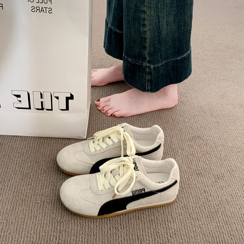 德训鞋女鞋2025新款春秋季超火不掉跟平底百搭小白鞋运动休闲板鞋详情8