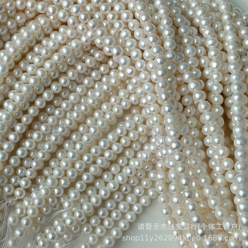 8-9mm天然淡水无核珍珠项链强光近圆微暇妈妈链送妈妈长辈礼物详情3