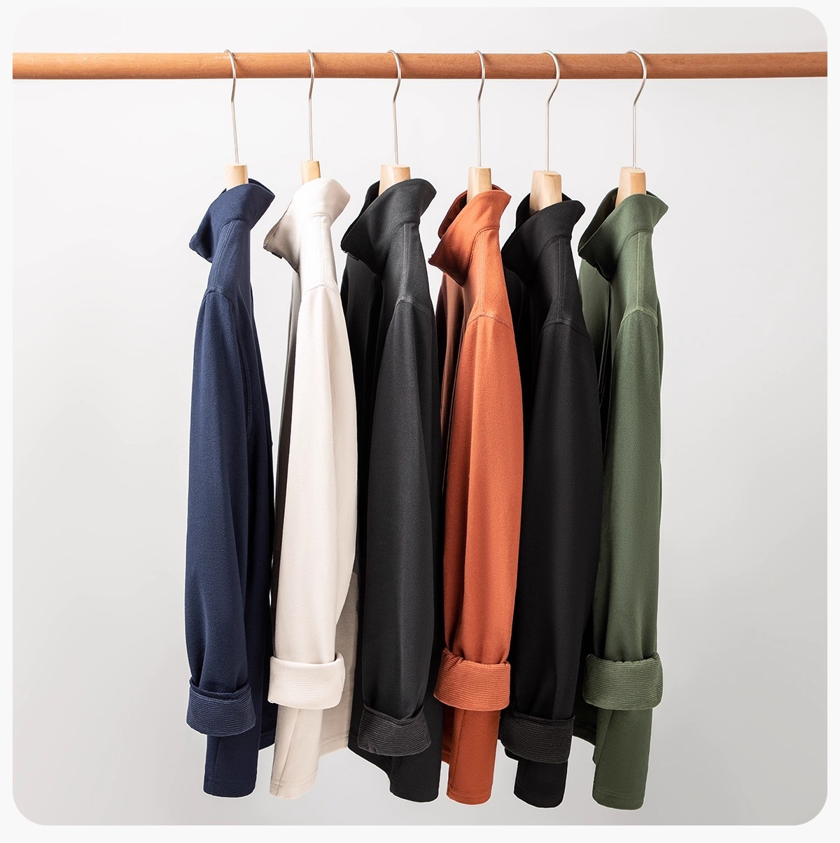 【含绵羊毛】半拉链立领双面磨毛打底衫男可外穿纯色长袖T恤休闲详情19