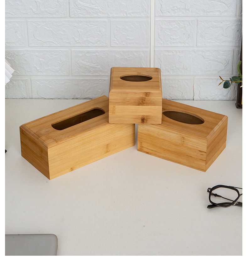 现货竹制收纳盒实木纸巾盒家用多用途抽纸盒现代简约桌面纸巾收纳详情21