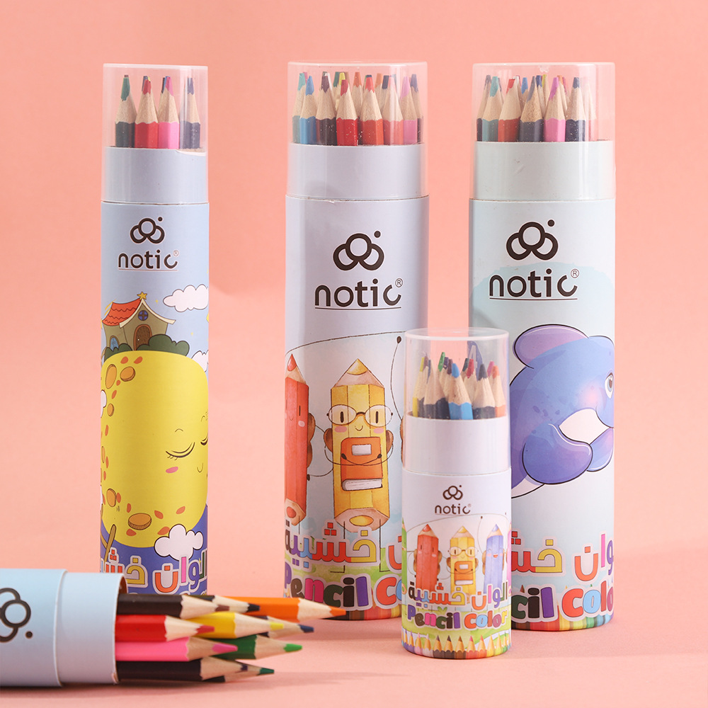 奔贝儿24色水溶性彩色学生专用铅笔绘画美术涂鸦彩色铅笔彩铅套装详情1