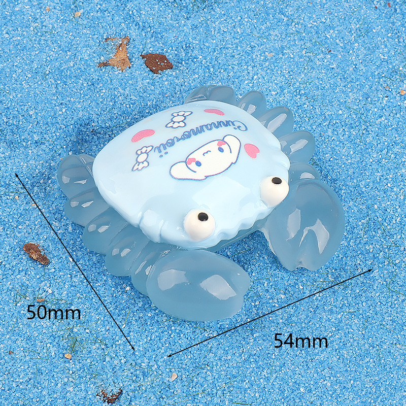 Creative cartoon glow-in-light cute Sanliou little crab three-dimensional micro-landscape decoration DIY decorative blind bag accessories pic 12
