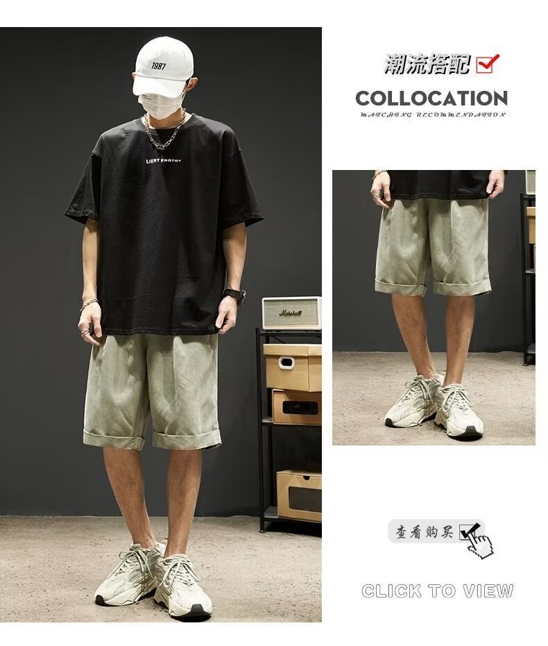 夏季男士t恤潮牌潮流简约半袖上衣男装短袖纯棉衣服男生体恤印花详情20