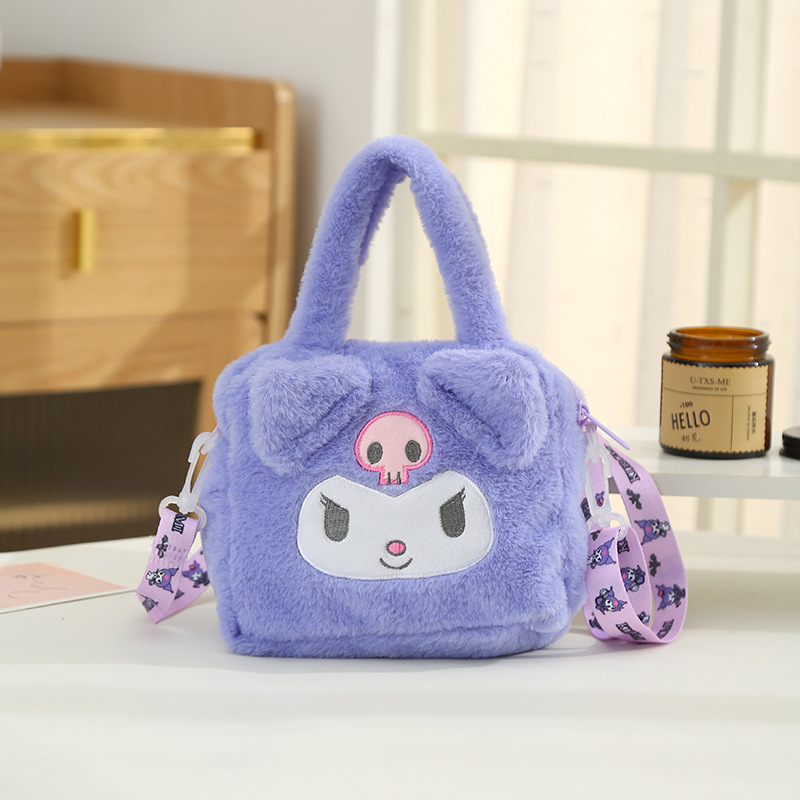 New cute and exquisite plush crossbody bag, cartoon sweet doll handbag, high appearance level plush bag wholesale pic 5