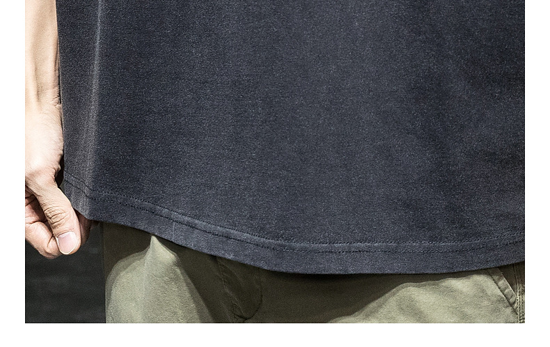 American trend round-neck T-shirt for men, summer new style, steel stamp pattern, loose, large-sized, pure cotton, comfortable and casual short-sleeved pic 15