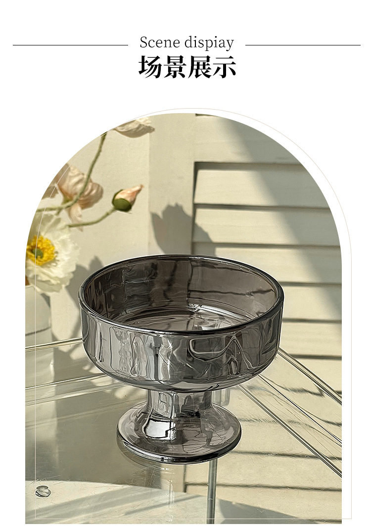 ins simple glass dessert bowl, yogurt cup, tall ice cream bowl cup, ice cream cup, yogurt cup pic 7