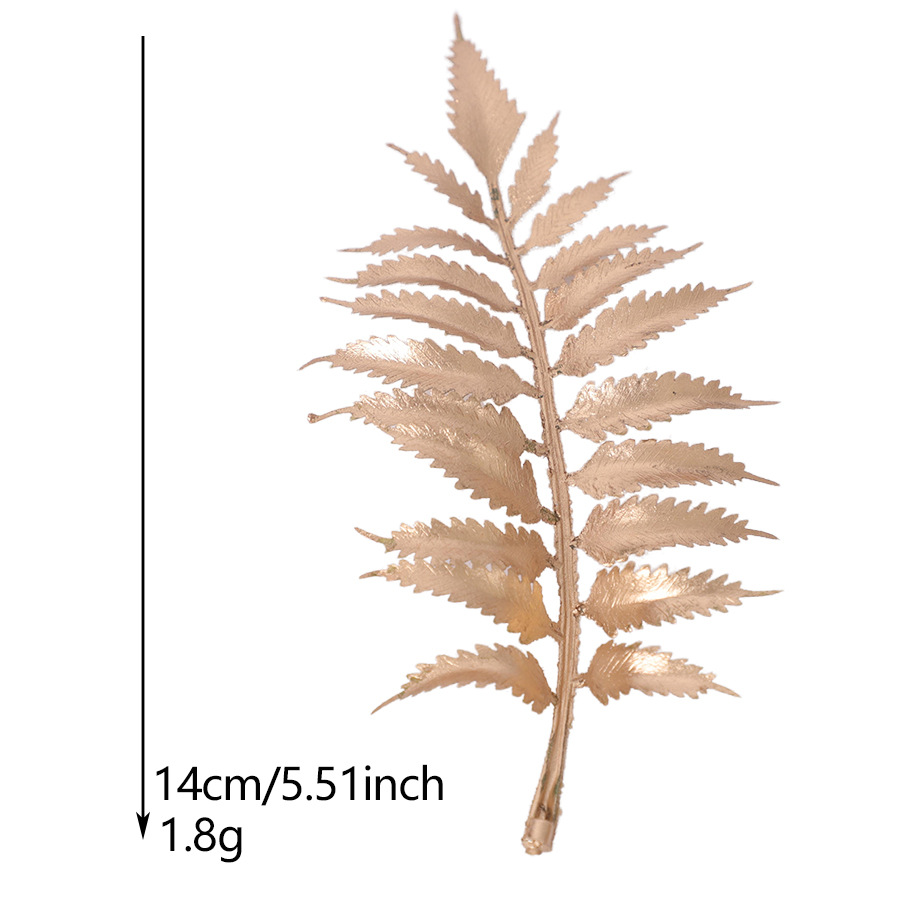 复古植物配件仿真金色叶子手工插花配件节日装饰仿真花跨境代发详情6