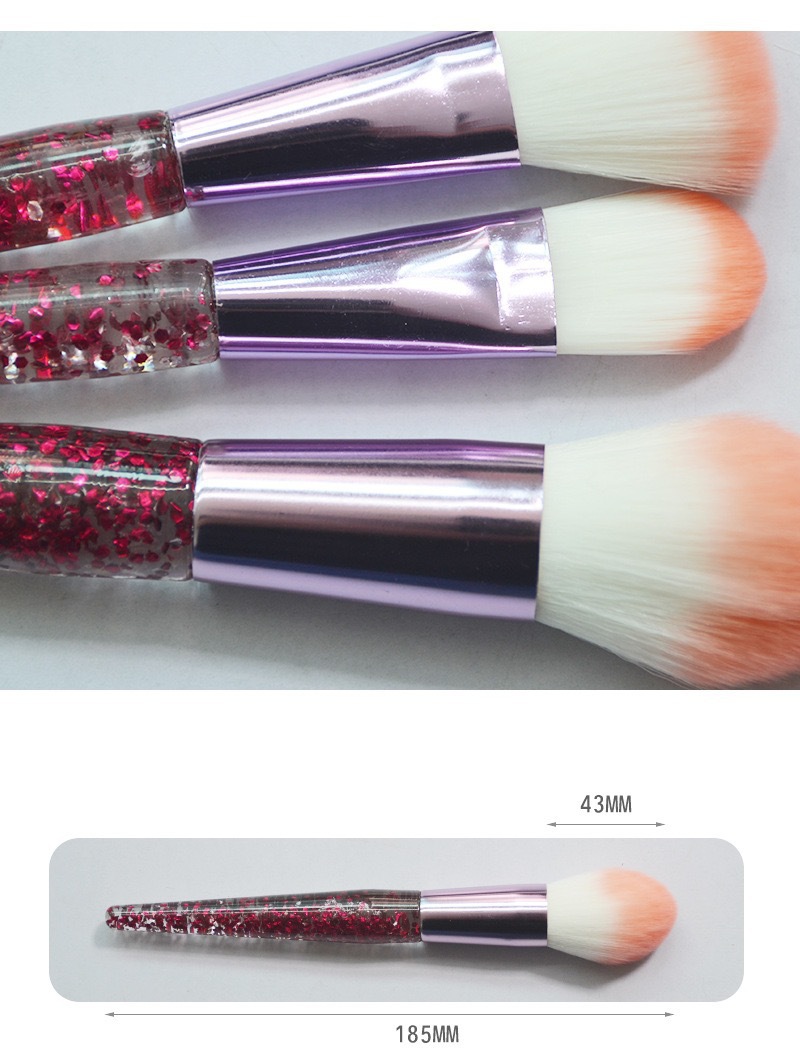 Factory wholesale of 10 sets of makeup brushes, scallion brushes, handle brushes, beauty tools, makeup tools, loose powder and concealer brushes pic 5