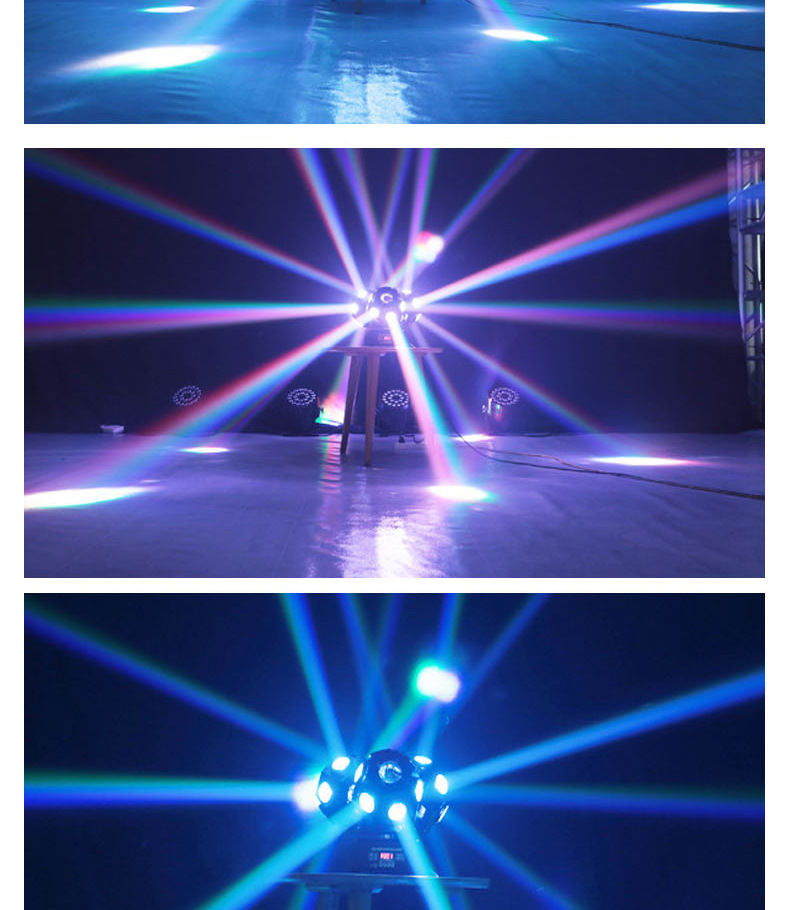 Three-head beam moving head light, ambient light, home KTV, seven-color rotating light, laser light, laser light, bar and bar pic 10