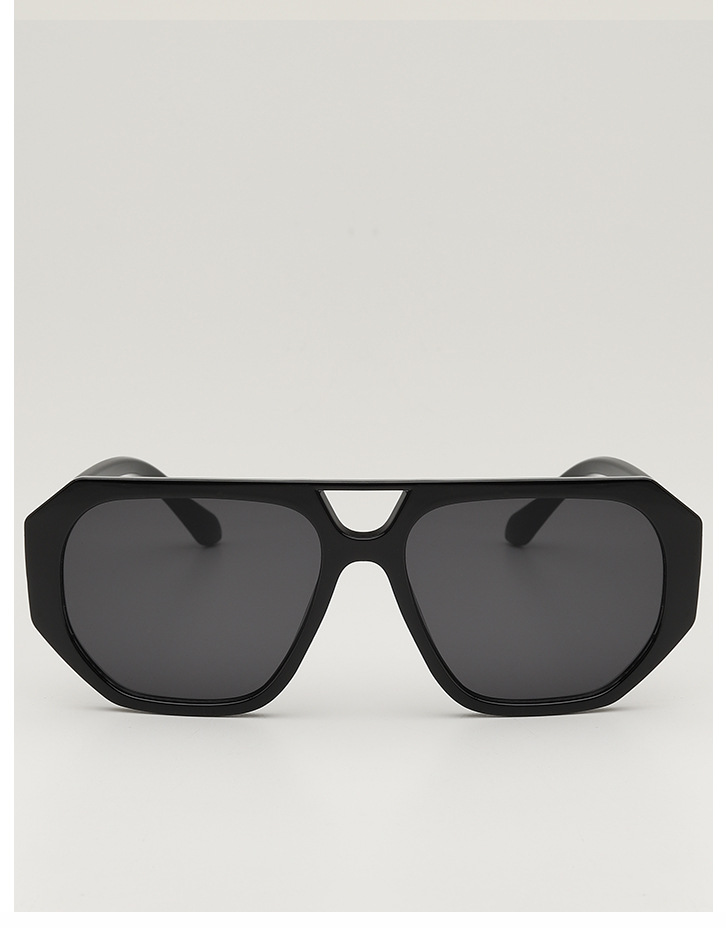 European and American retro square frame street style sunglasses, American high-end style ins style trendy sunglasses for men and women, round face sunglasses pic 6