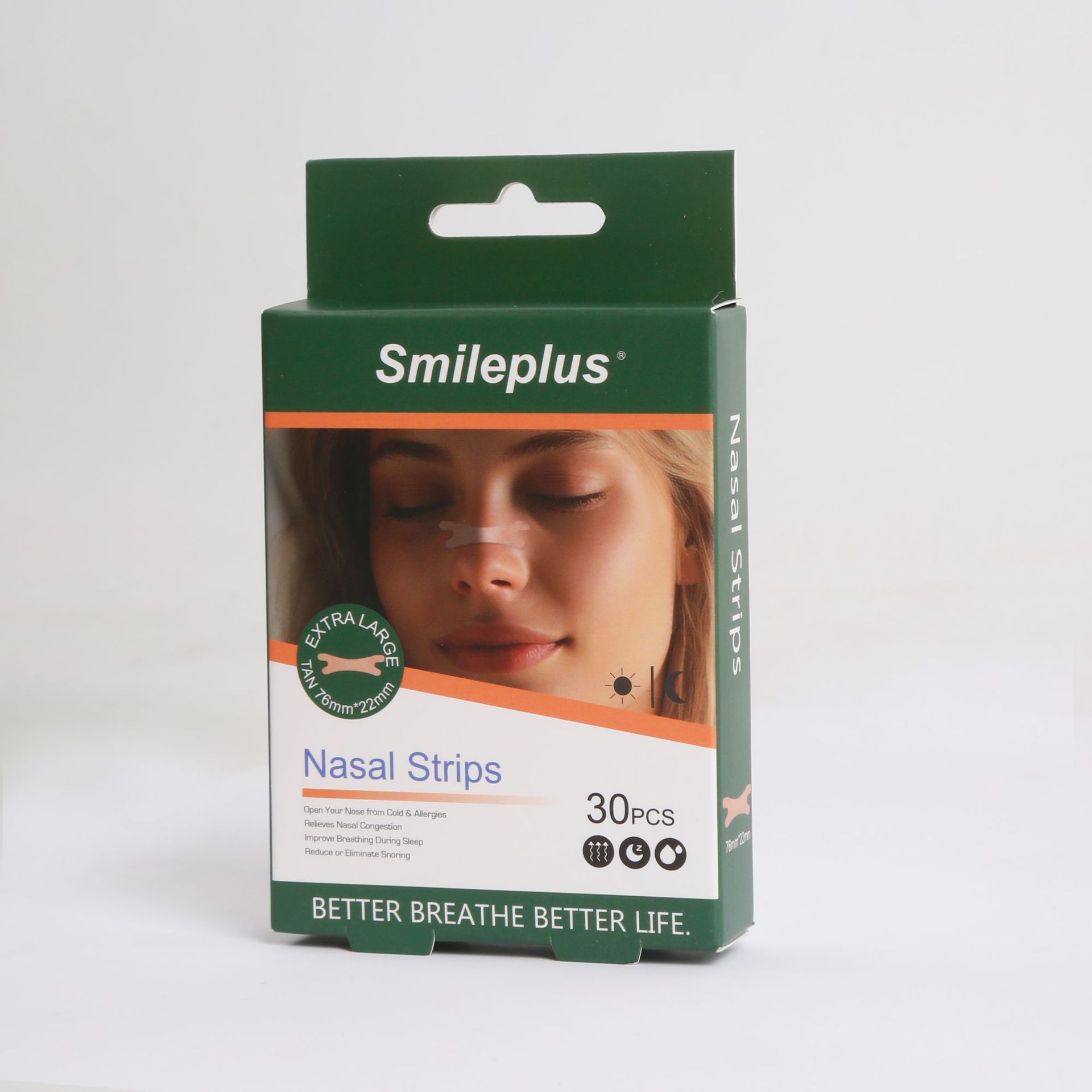 仅供跨境源头工厂跨境外贸代加工物理扩张睡眠通气成人儿童鼻贴详情2