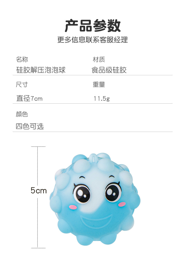 新款小号硅胶球解压灭鼠捏捏玩具可爱表情儿童减压批发详情6
