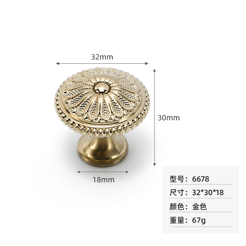 2022新款厂家直供现代简约黄铜门把手橱柜鞋柜衣柜柜门金色铜拉手详情1