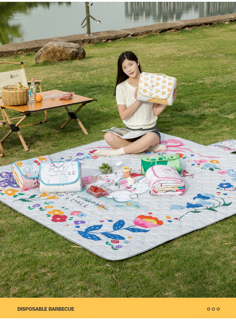 Outdoor picnic mat moisture-proof thickened and enlarged moisture-proof mat 2×2 outdoor picnic and camping beach tent waterproof mat pic 13