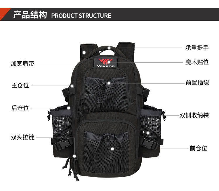 Yitu MOLLE Functional Tactical Backpack for Outdoor Mountaineering Sports pic 3
