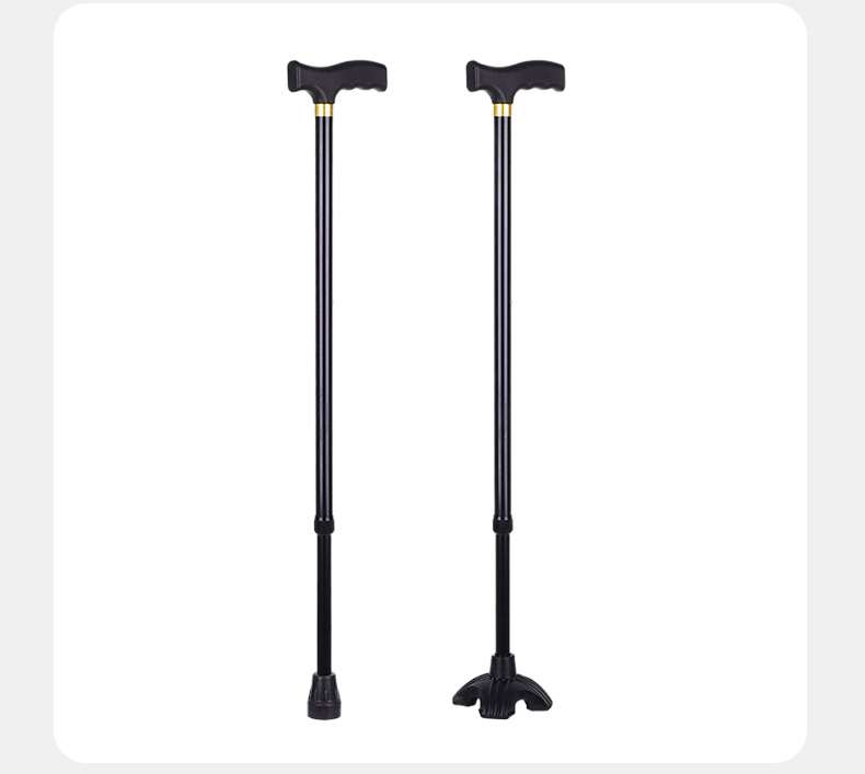 铝合金手杖厂家 高低可调节老人助行拐杖防滑四脚拐杖 老人登山杖详情18