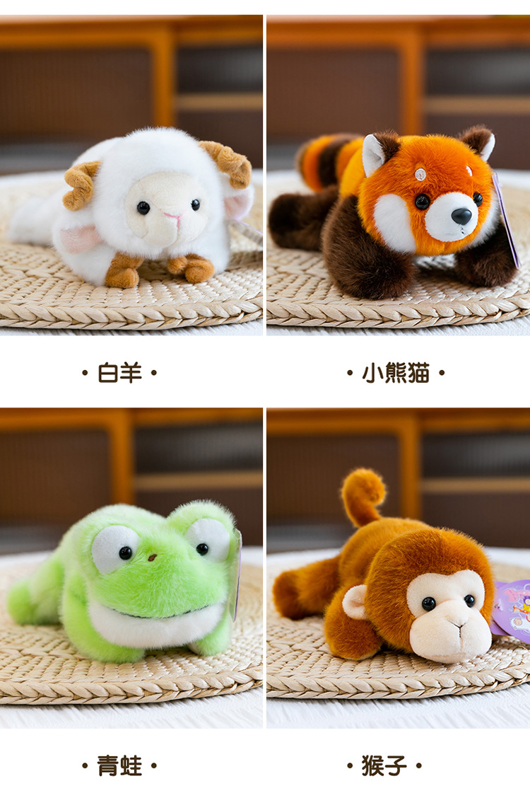 Cartoon three-pose panda palm treasure, sloth plush toy, Aries learning pair, wedding scattering, cross-border monkey wholesale pic 10