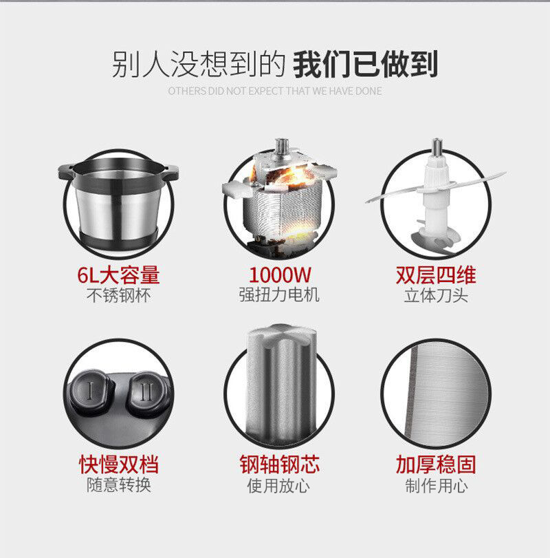 6L stainless steel electric meat grinder, 2L110V English meat grinder, 3L dual-speed, 8L large-capacity foreign trade meat mixer pic 29