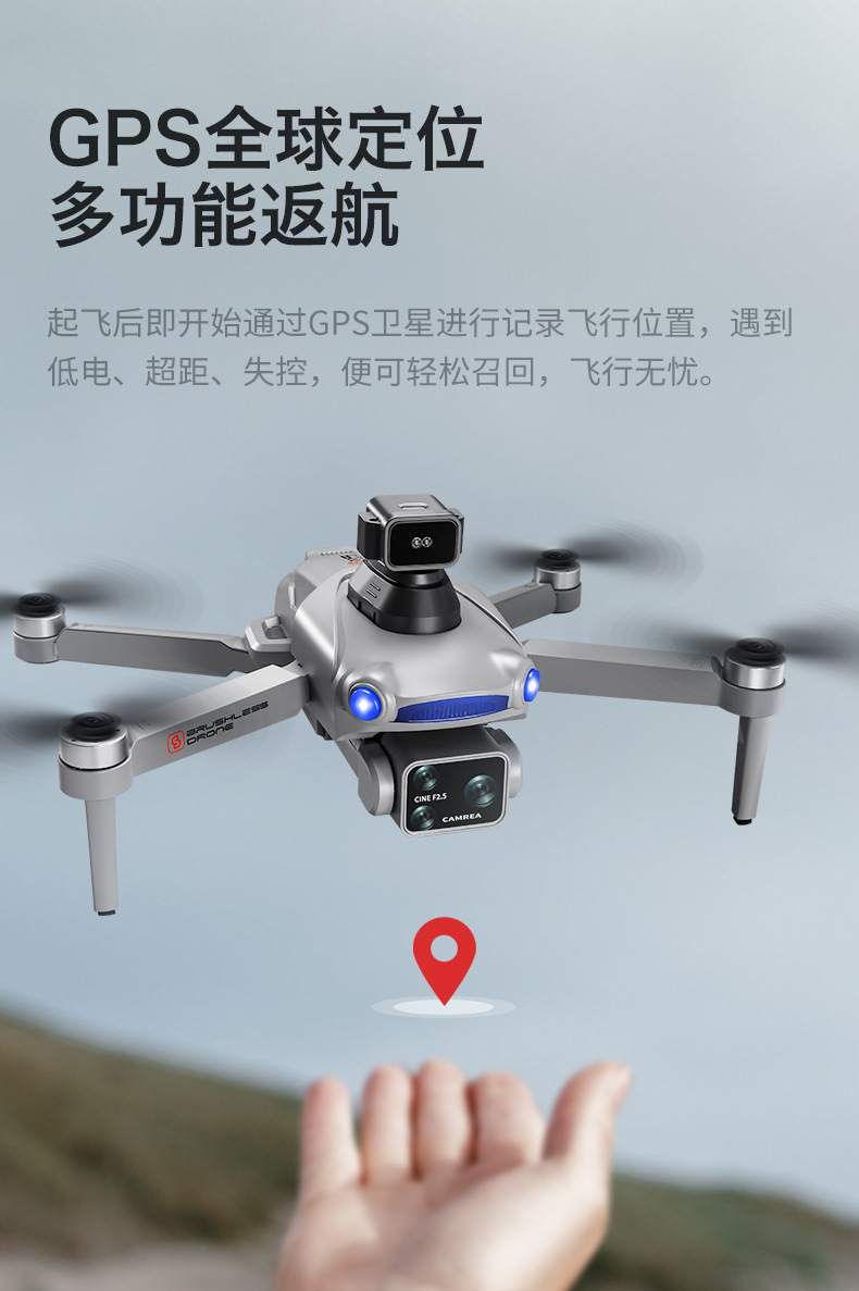 The new cross-border S119 relay with screen control GPS brushless aerial photography drone obstacle avoidance remote control aircraft for foreign trade pic 15
