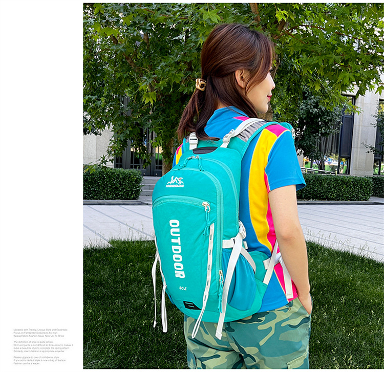 户外登山包休闲大容量多功能骑行包透气轻盈便携男女同款双肩包详情20