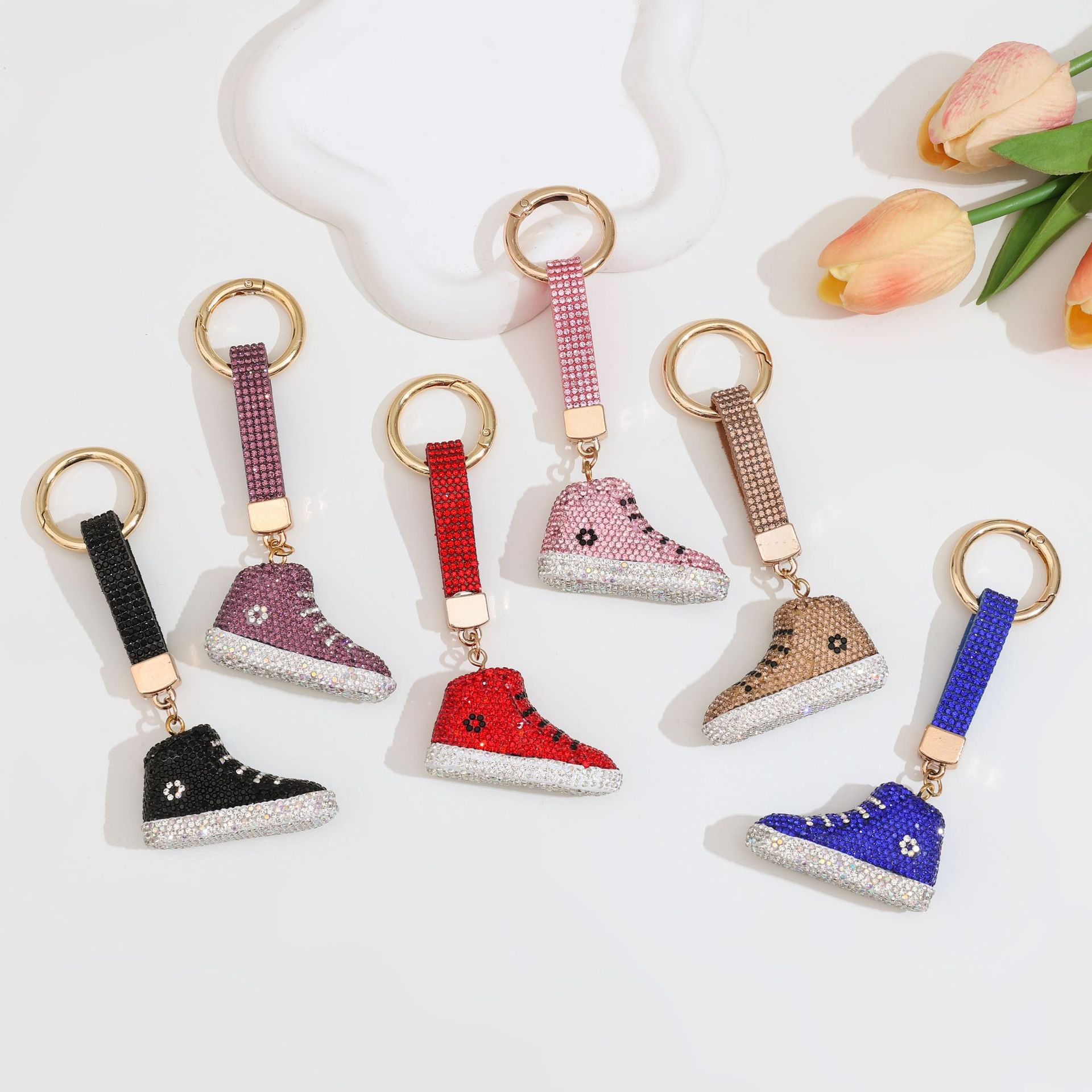 新款创意帆布鞋挂件挂饰女钥匙扣圈配件异形包包汽车挂饰饰品批发详情1