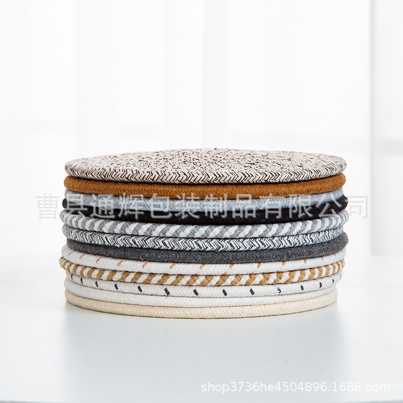 碗垫隔热餐垫圆形麻编织杯垫隔热盘垫装饰道具垫子家用防烫锅垫详情29