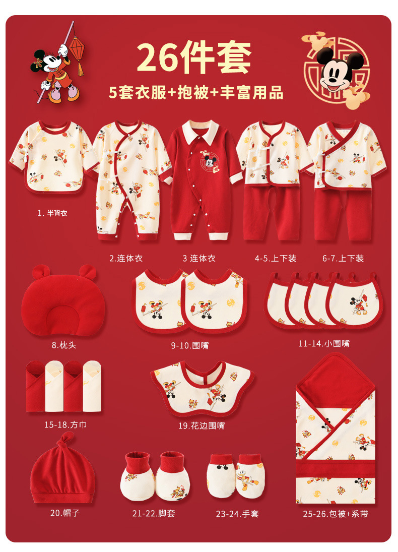 Newborn clothing gift box, baby pure cotton set, a comprehensive collection of products for newborn babies, and gifts for a full moon meeting pic 11