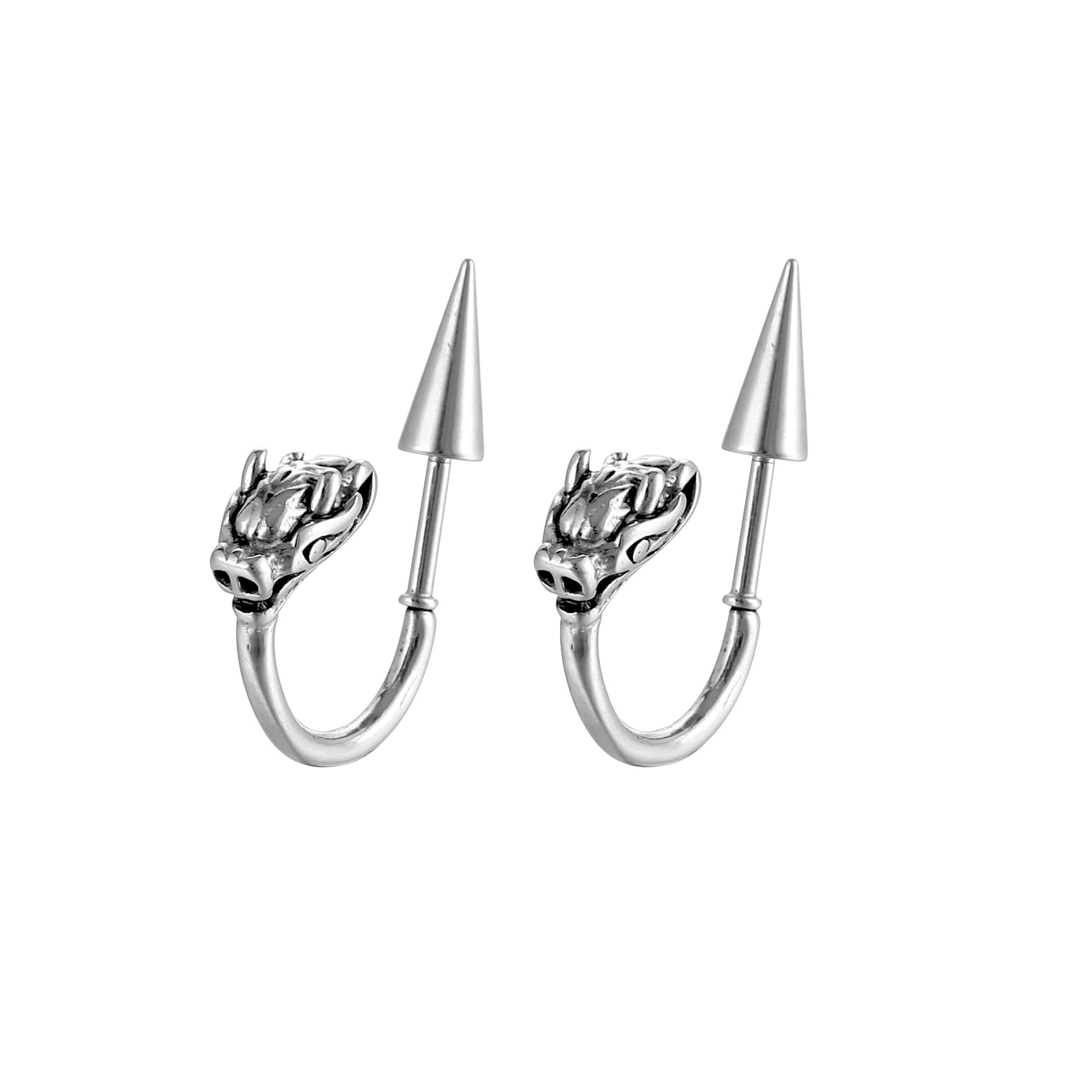 跨境热卖女士耳环气质简约耳骨顶欧美风男士穿刺耳骨钉1.2粗潮详情15