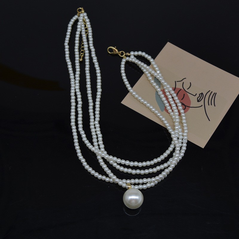 Irregular long pearl necklace, French light luxury style, sweater chain, niche simple and high-end necklace wholesale for women pic 29