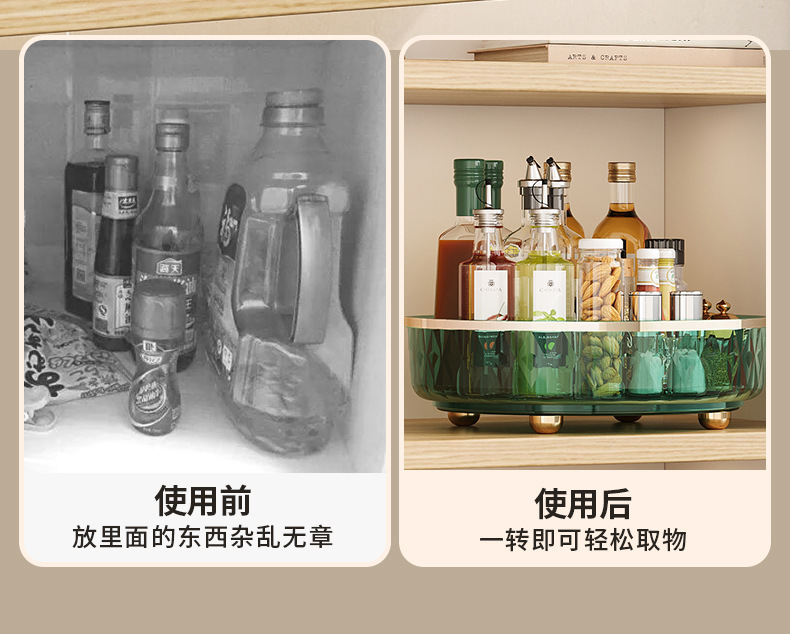 旋转调味盒家用厨房整理调料盒多功能调料瓶收纳盒厨房碗筷收纳盒详情5