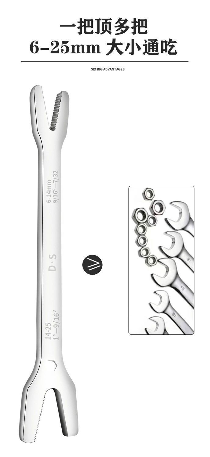 Universal wrench, double-head universal type for glasses, universal plate adjustable wrench, small open-end wrench, self-tightening wrench, multi-functional pic 4