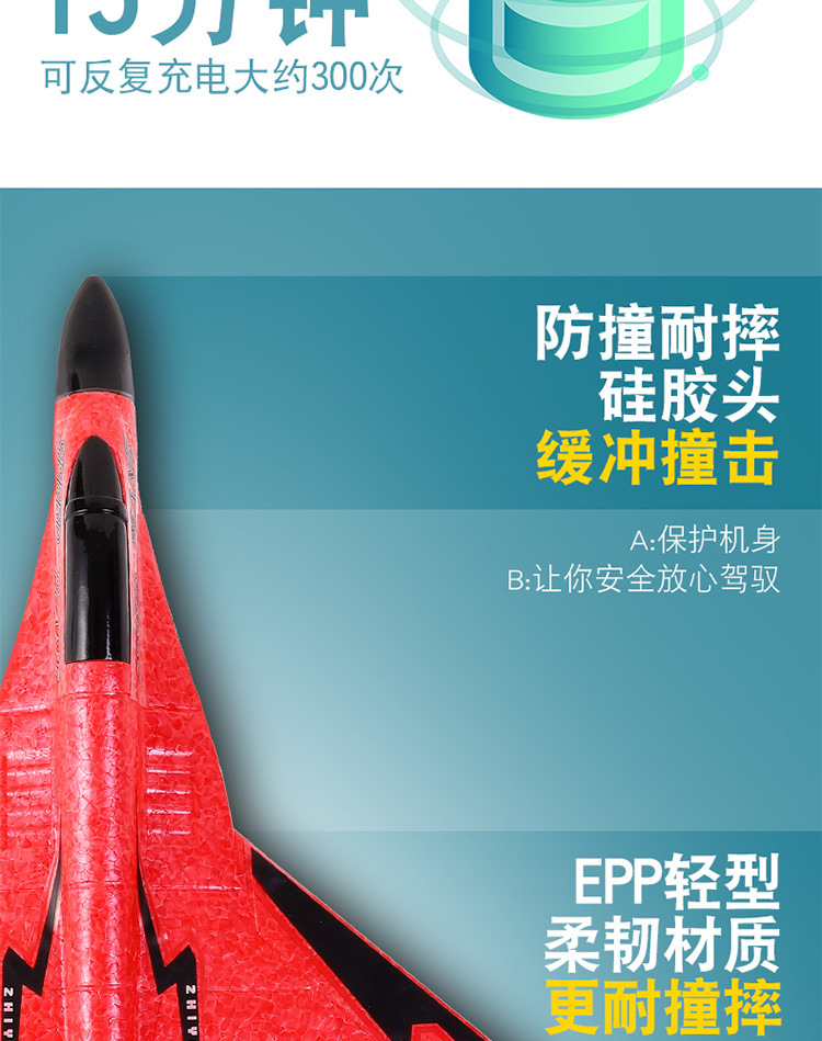 Remote control aircraft mig-530 Foam toy fighter jet aircraft Remote control glider aircraft factory supply consignment 0 pic 7