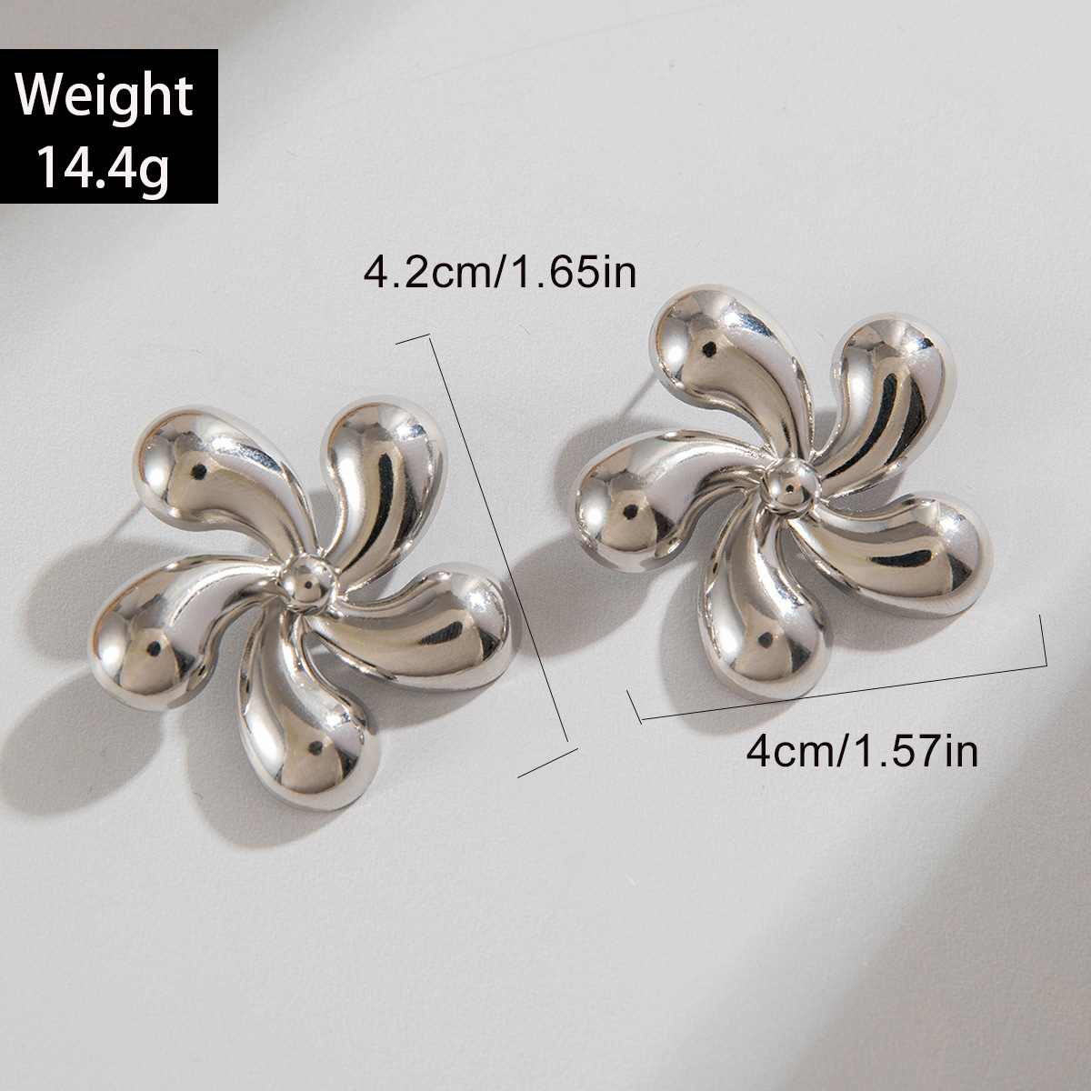 欧美跨境时尚八字麻花大水滴铁质耳环设计感几何方形扭纹耳坠耳饰详情9