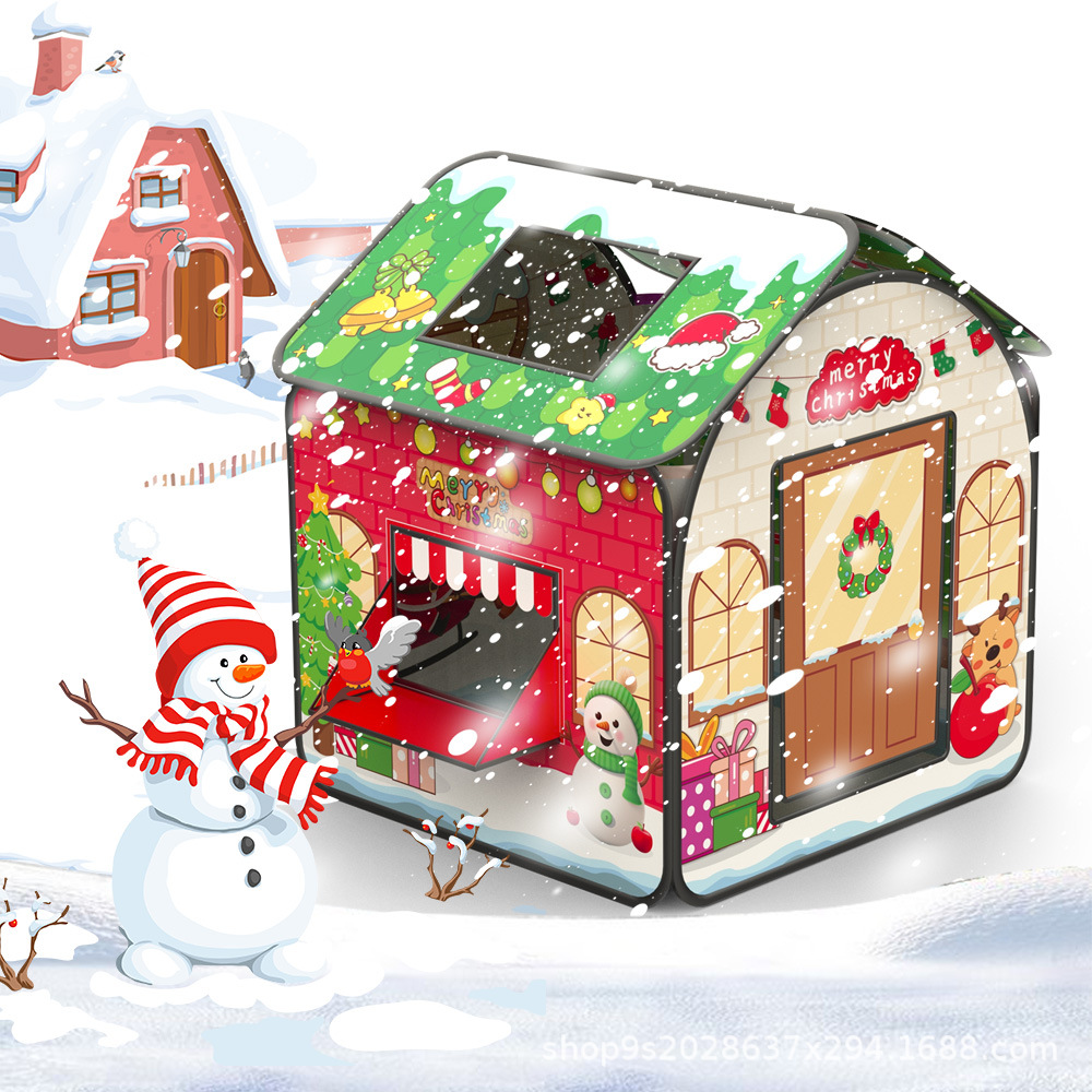 跨境亚马逊万圣节圣诞节儿童帐篷室内游戏屋小房子过家家玩具屋详情4