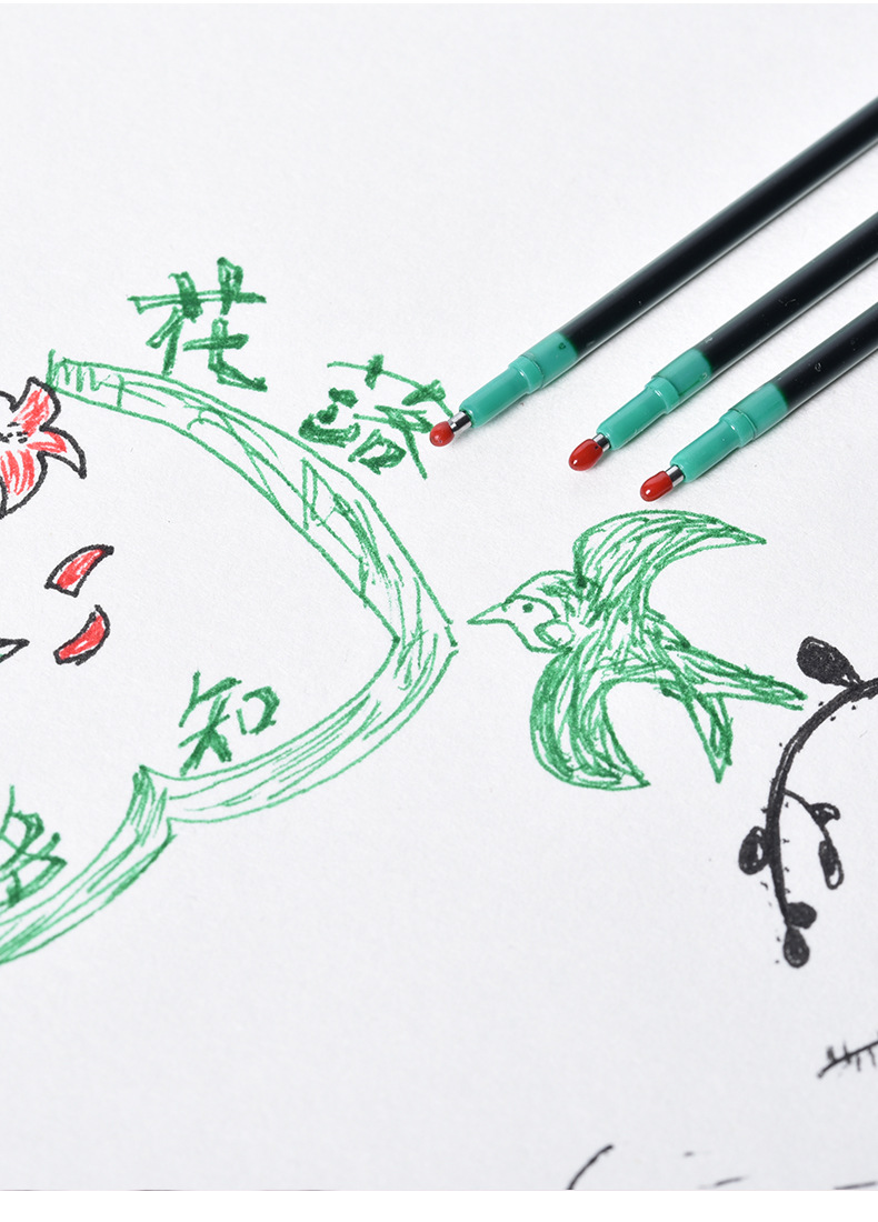 Weiya Hui multi-color pen Refill 080 four-color Pen refill ST Pen refill wholesale, 4 pieces per pack, smooth writing pic 10