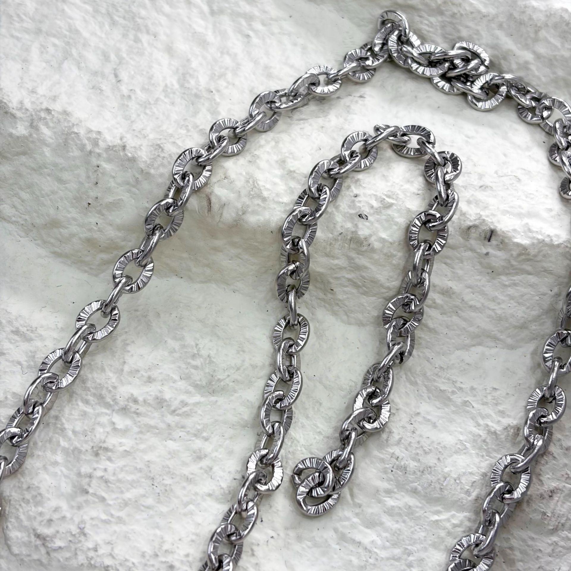 Sunflower chains, stainless steel embossed chains, DIY necklaces and bracelets, semi-finished loose chains, jewelry matching chains, direct supply from the manufacturer pic 6