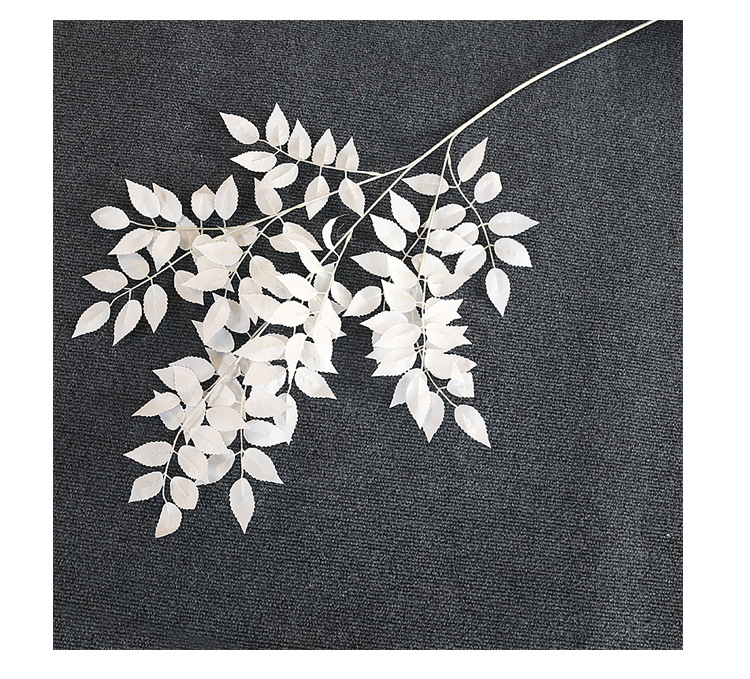 仿真凌霄叶绿植婚庆软装榕树叶绢花森系花排办公文化园艺装饰品详情10