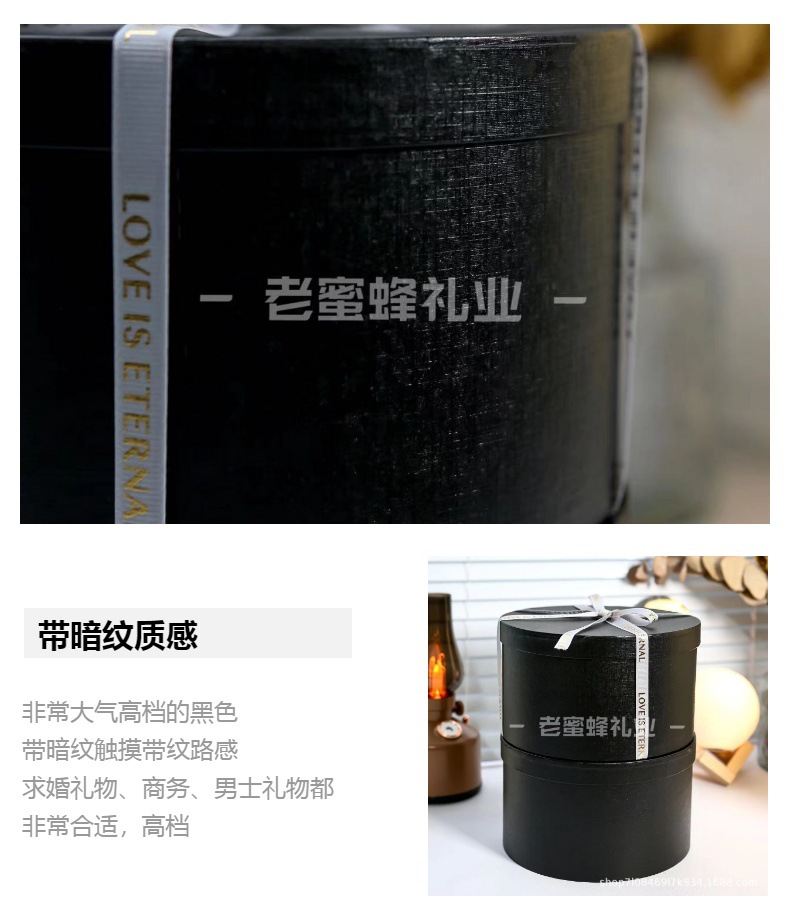 圆形牛皮纸盒圆形伴手礼盒子礼物盒礼品盒圣诞包装盒饼干烘焙包装详情18