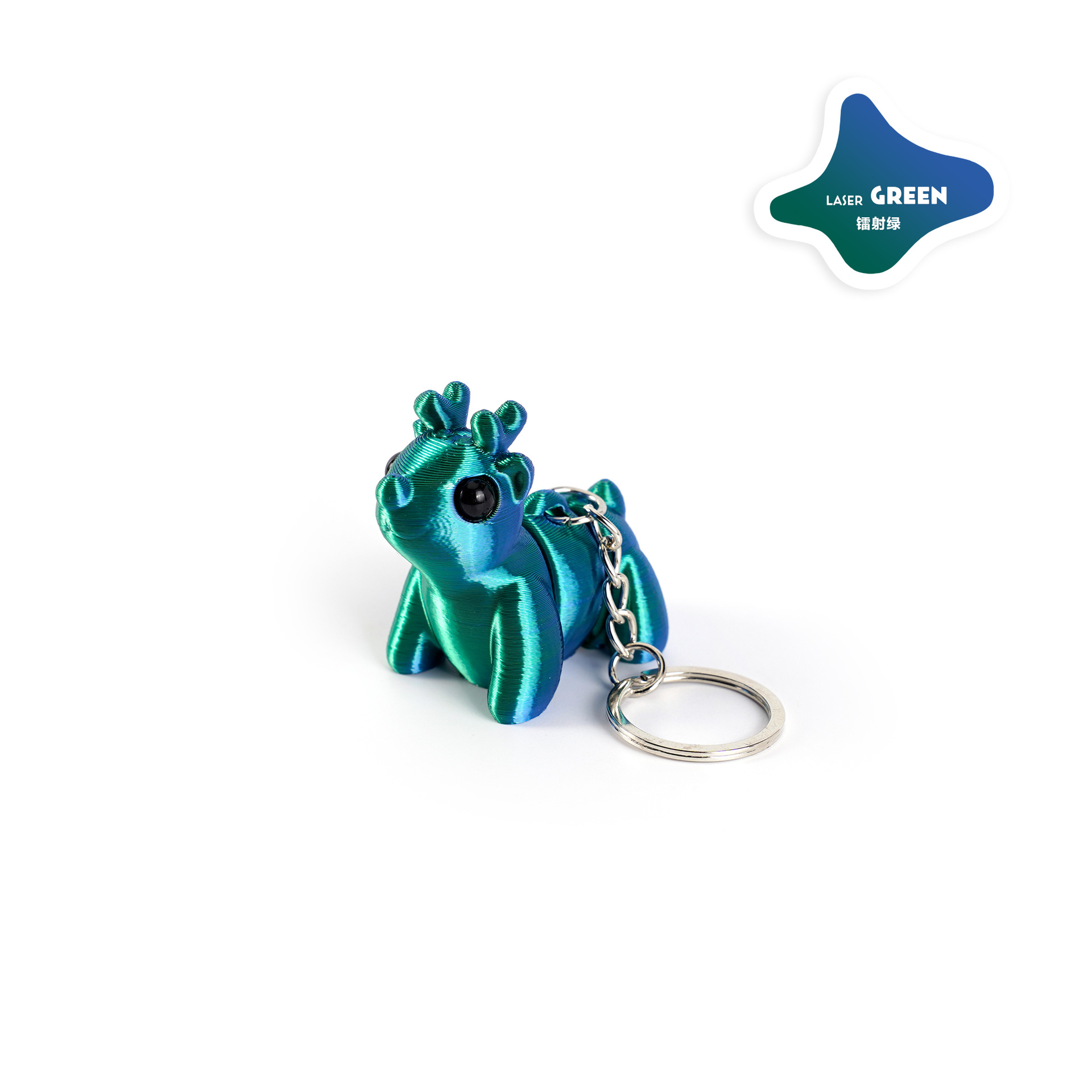 3D printed keychain pendant, reindeer Christmas cute multi-color movable one-piece joint cross-border bestseller pic 9