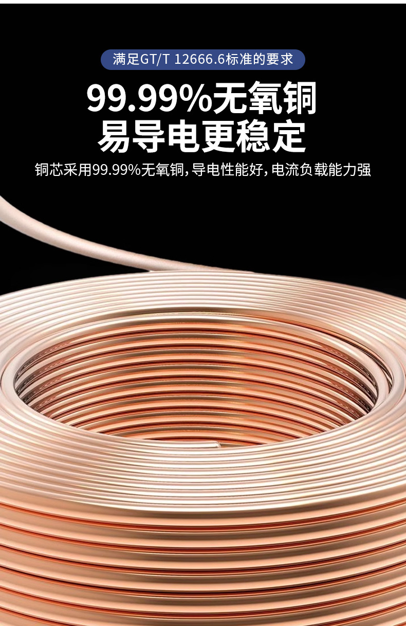 National standard pure copper core flame-retardant C power cable for high-voltage cables and wires, fire-resistant and flame-retardant, engineering fire-resistant power cable pic 12