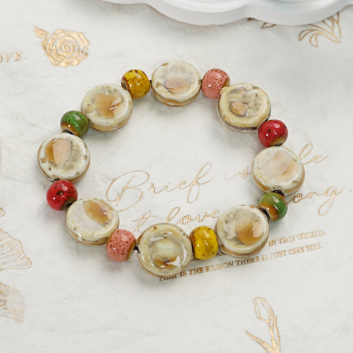 Jingdezhen ceramic bracelets, ten yuan for three strings, are a niche and high-end traditional Chinese style cultural and artistic bracelets. Wholesale of ethnic style accessories for women pic 5