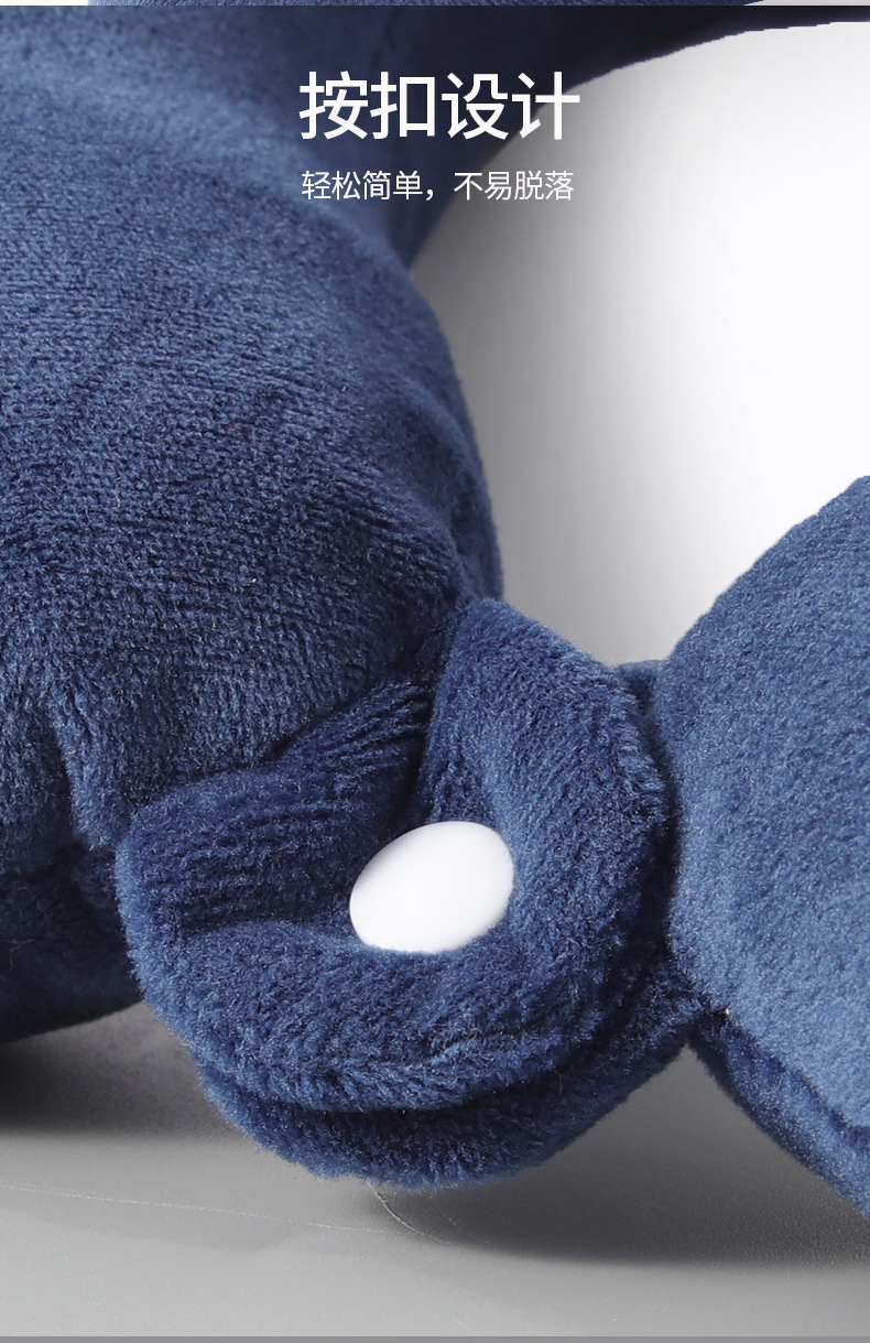 厂家大量现货驼峰u型枕定制LOGO创意PP棉记忆棉u型枕头多功能颈颈详情7