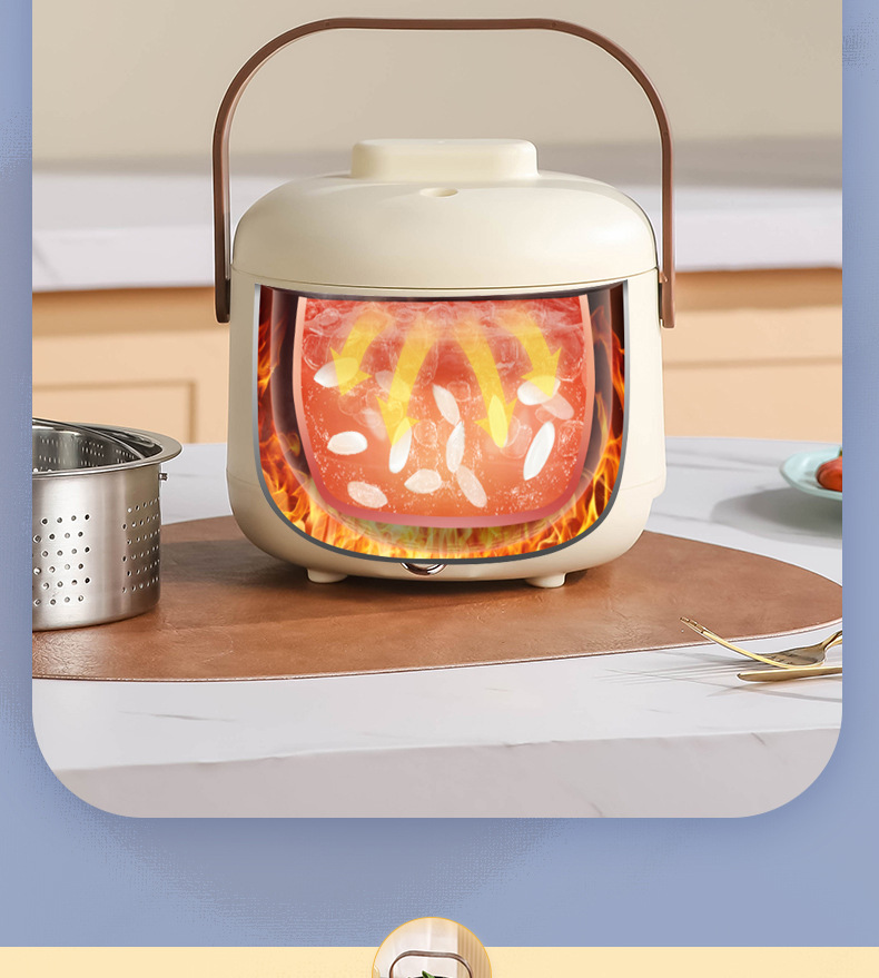 厂家直销多功能迷你电饭煲家用一人电煮锅蒸煮一体不粘锅小锅批发详情16