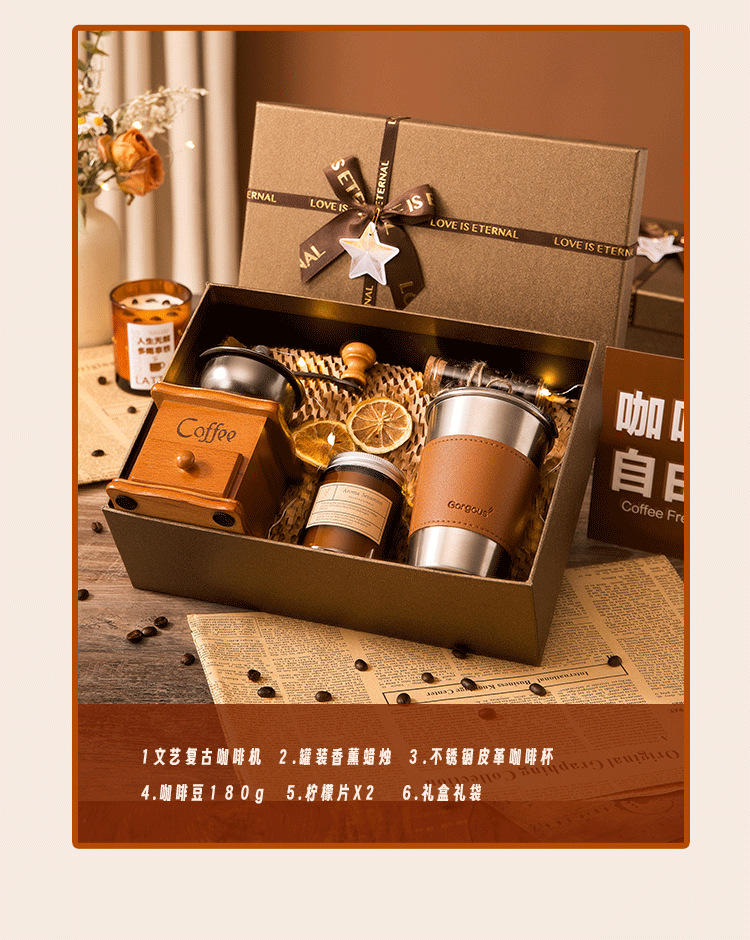 Year-end party gift, coffee machine gift box, high-end business souvenir, creative birthday gift for girlfriend and best friend, practical and ins style pic 3